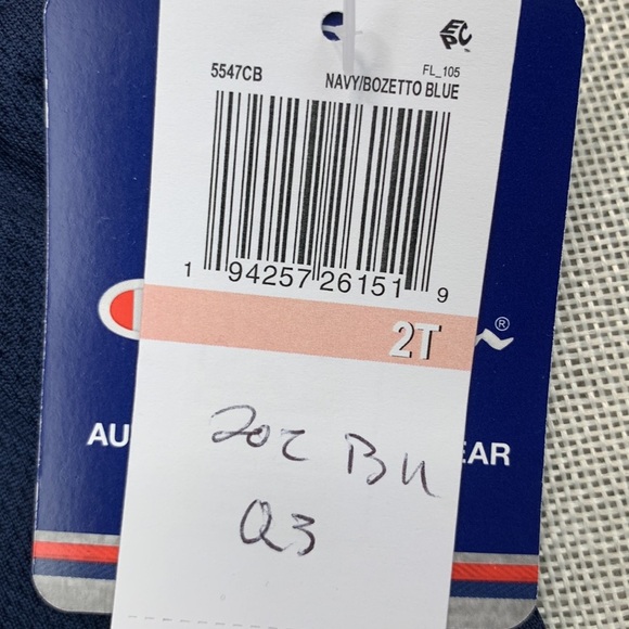 CHAMPION Toddler Boys Contrast Binding "C" Patch Shorts Size 2T - Picture 3 of 6